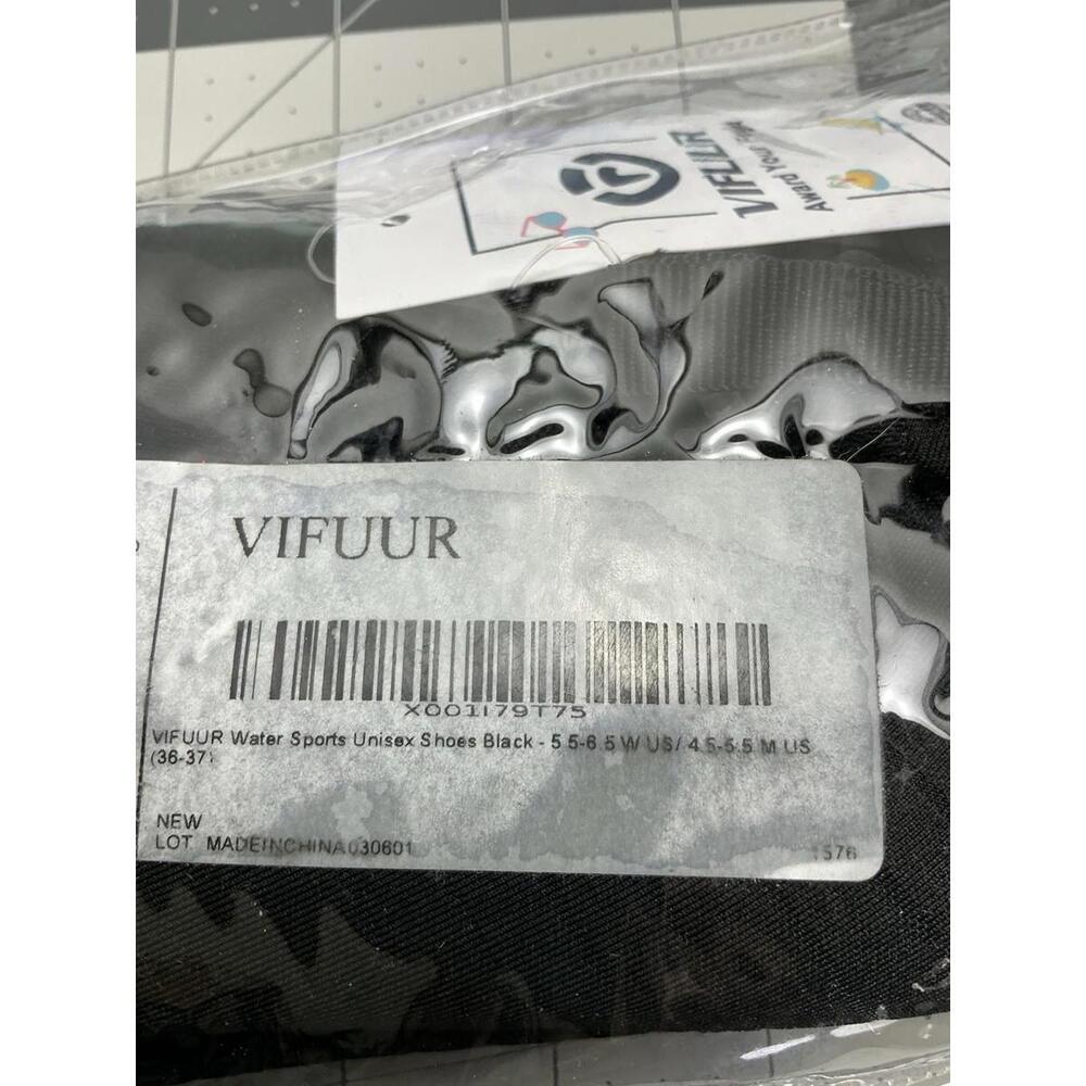 NEW VIFUUR. Water Swim Shoe Beach Aqua Sports Quick Dry Black SzUS 5.5-6.6 - Picture 7 of 7